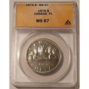 Canada Elizabeth II 1976 Voyageur Dollar Detached Jewels MS67 PL ANACS
